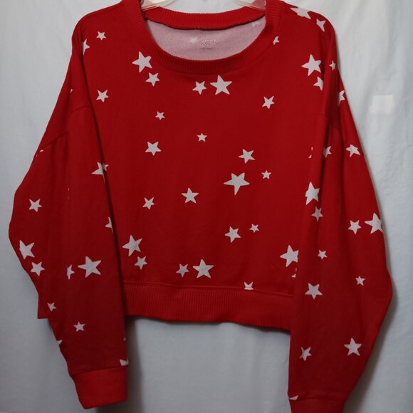 Gilly Hicks Tops - GILLY HICKS BY HOLLISTER STARS CROPPED SWEATSHIRT